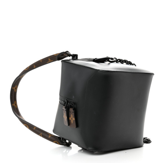 Louis Vuitton ブラック マザーズバッグ LOUIS VUITTON Calfskin Monogram Square Bag Black 1401417