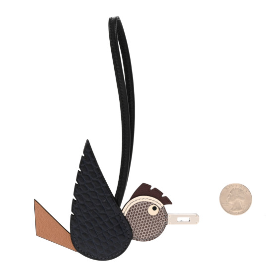 入手困難◆送料込【HERMES】Birdy Charm Epsom Mysore SwiftMilo HERMES Epsom Swift Alligator Lizard Birdy Bag Charm Black