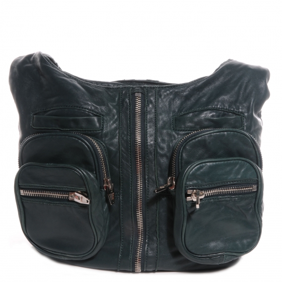 ALEXANDER WANG Leather Donna Hobo English Green 62779