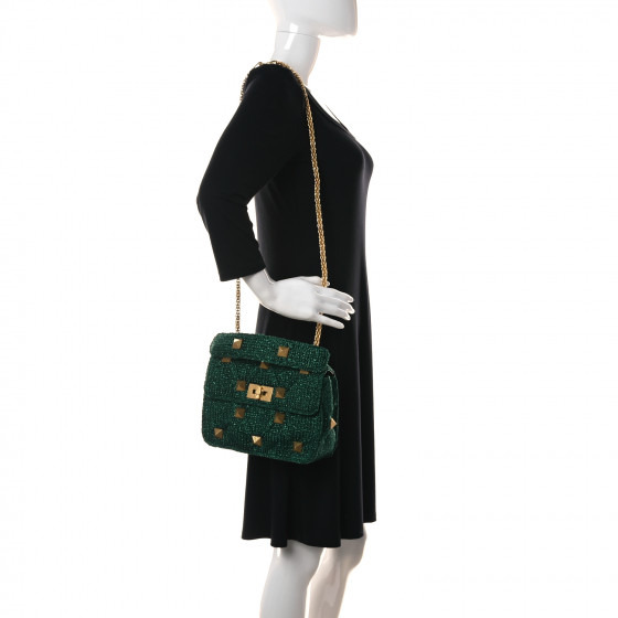 VALENTINO ブルゾン（その他） カーキ 4602622D0032 VALENTINO GARAVANI Metallic Woven Lurex Large Roman Stud