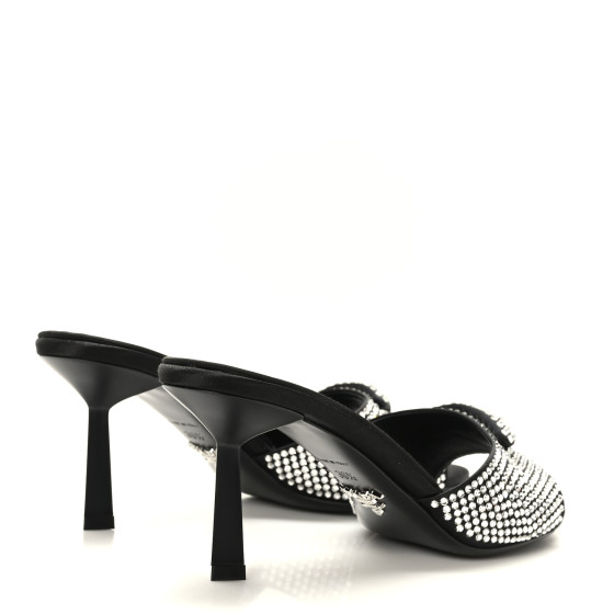 PRADA＊Satin slides with crystals クリスタル サンダル＊送込 PRADA＊Satin slides with crystals クリスタル サンダル＊送込