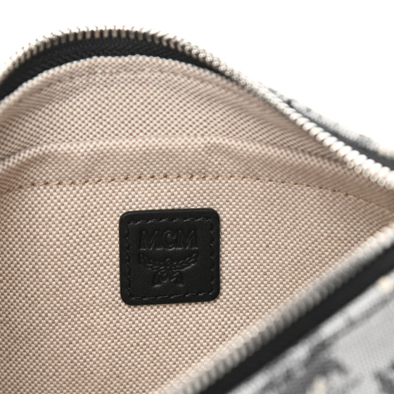 【MCM】 Vintage Jacquard Monogram Shoulder Bag 関税/送料込 MCM Vintage Jacquard Monogram Mini Aren Shoulder Bag Grey