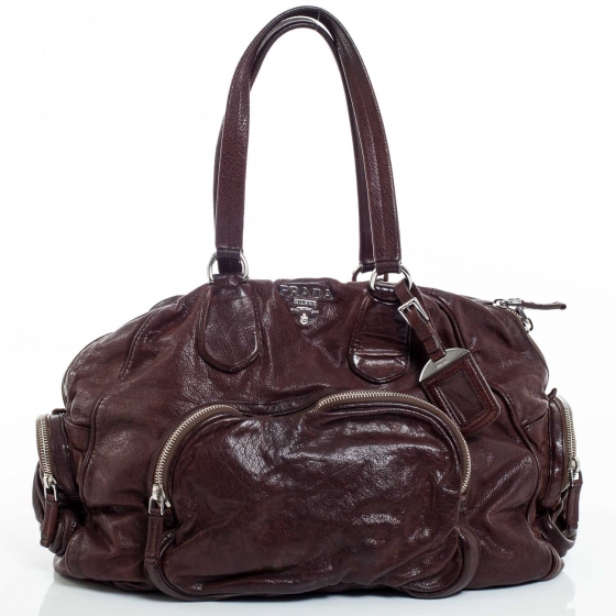 取り置き　PRADA Washed Leather Bag archive PRADA Archive Black Leather Top Handle Bag | eBay