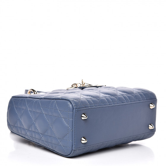 【ヴィンテージ】Rank:S☆Dior Dark Blue Small Cannage ABC CHRISTIAN DIOR Lambskin Cannage Small My ABCDior Lady Dior