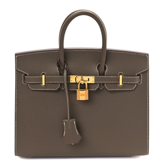 Hermes Etoupe Picotin Lock 18 PM Handbag Bag Birkin Kelly Etain