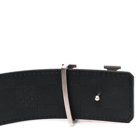 LOUIS VUITTON レザーベルト ブラック サイズ90/36 Louis Vuitton 40mm Black Leather Autograph Belt Size 90/36