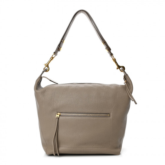 バッグ CELINE CELINE Crisp Calfskin Medium Zipped Hobo Dune 807465