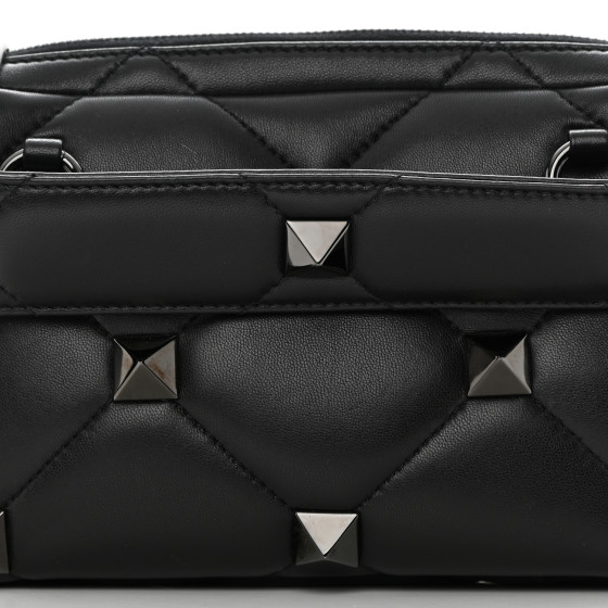 VALENTINO GARAVANI Nappa Monochrome Roman Stud Crossbody Bag