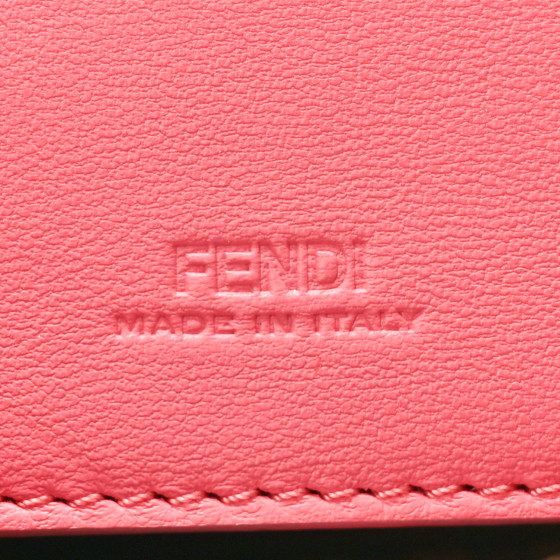 ☆FENDI☆ BAGUETTE カード&コインケース PINK DALIA♪ FENDI Silk Satin Phone Baguette Pink Dalia 1596762