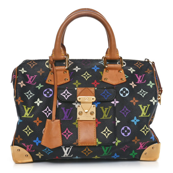 LOUIS VUITTON Monogram Multicolor Speedy 30 Black 1593560