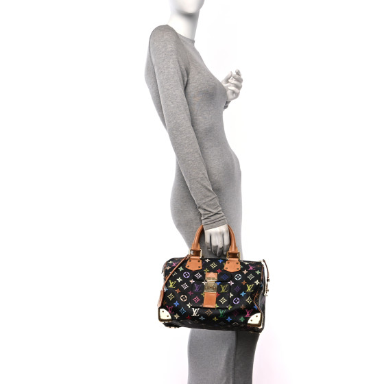LOUIS VUITTON Monogram Multicolor Speedy 30 Black 1593560