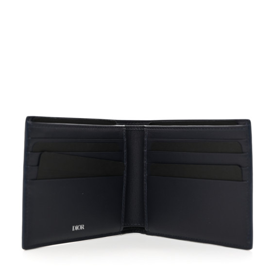 CHRISTIAN DIOR Coated Canvas Calfskin CD Diamond Bifold
