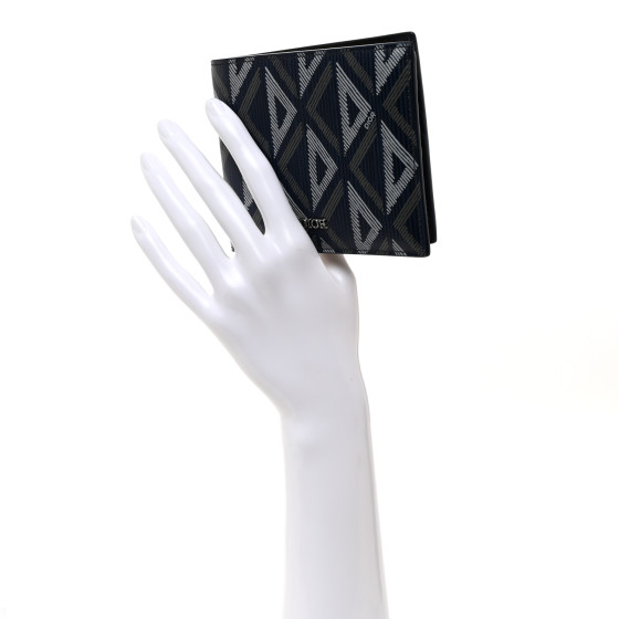 Christian Dior / CD Diamond 2つ折りウォレット CHRISTIAN DIOR Coated Canvas Calfskin CD Diamond Bifold