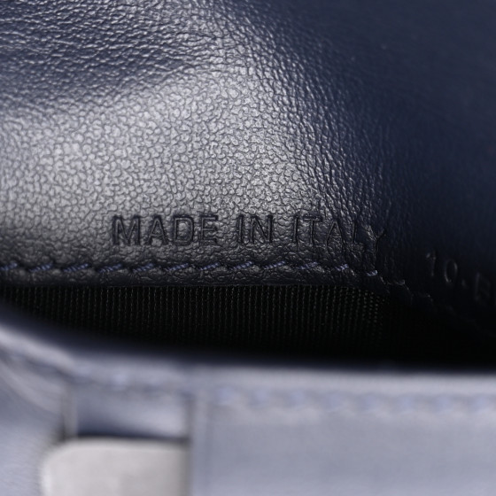 Christian Dior / CDアイコンバイフォールドウォレット ネイビー CD Icon Bifold Wallet Navy Blue Grained Calfskin | DIOR