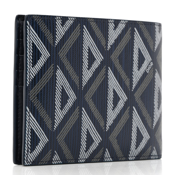 Christian Dior / CD Diamond 2つ折りウォレット CHRISTIAN DIOR Coated Canvas Calfskin CD Diamond Bifold