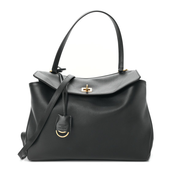 BALENCIAGA Natural Smooth Calfskin Medium Rodeo Top Handle