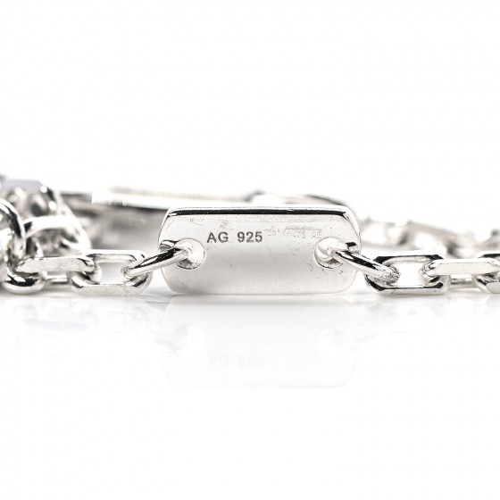 GUCCI Sterling Silver Trademark Charm Bracelet 838165