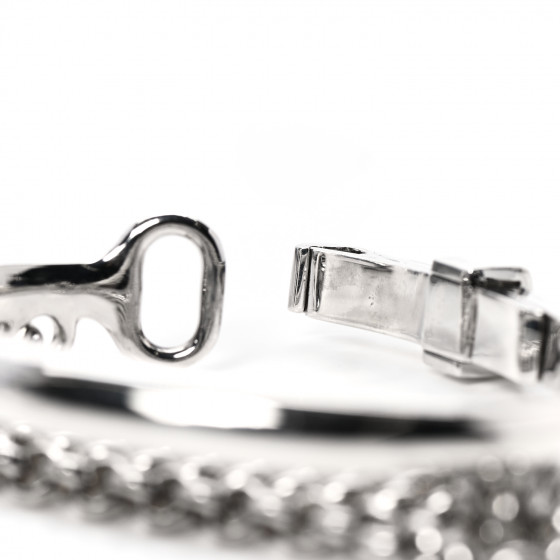 HERMES Sterling Silver Mors de Bride Bracelet ST 828710