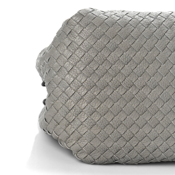 【関税&送料込】Bottega Veneta Light Grey Nappa Leather Sand BOTTEGA VENETA Nappa Intrecciato Parachute Bag Light Grey