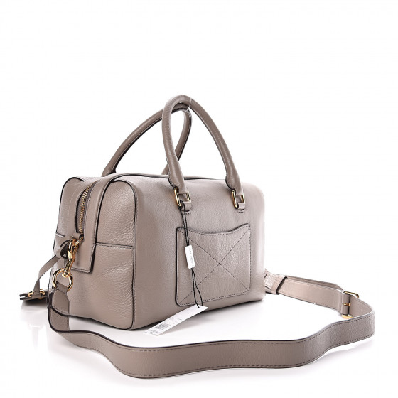 MARC JACOBS Calfskin Recruit Bauletto Satchel Tote Bag Mink