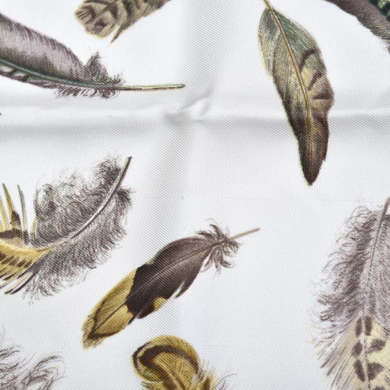 HERMES Silk Plumes par Henri de Linares Scarf 90 384426