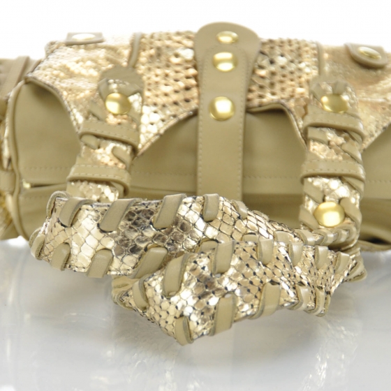 【Chloe】 レベッカ ベルト CHLOE Metallic Python Silverado Shoulder Bag Gold 30660