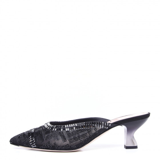 サンダル・ミュール FENDI Colibri mesh slingback with FF embroidery Colibrì mesh slingback with FF embroidery FENDI - Nugnes1920