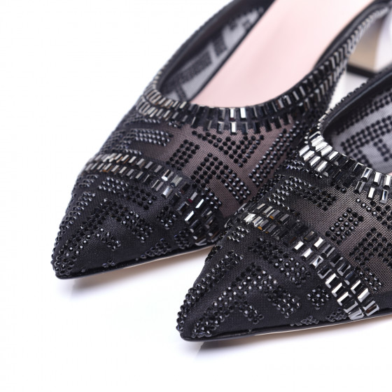 FENDI Technical Mesh Crystal FF Embellished Colibri 55mm