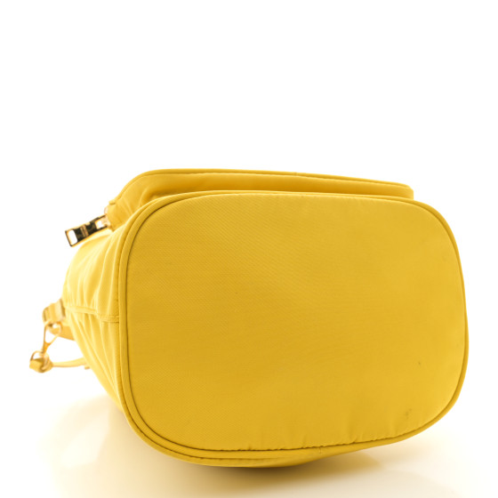PRADA Saffiano Tessuto Nylon Mini Bucket Crossbody Bag