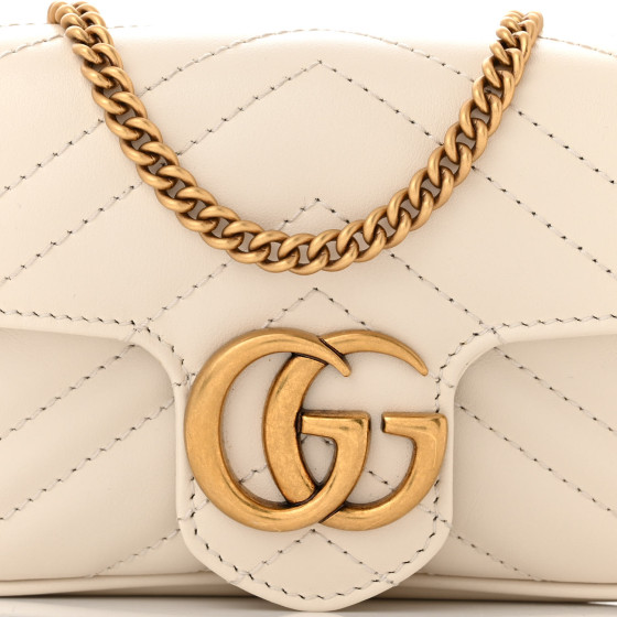 【GUCCI】GG Marmont Mini Shoulder Bag White GG Marmont Mini shoulder bag in white - Gucci | Mytheresa