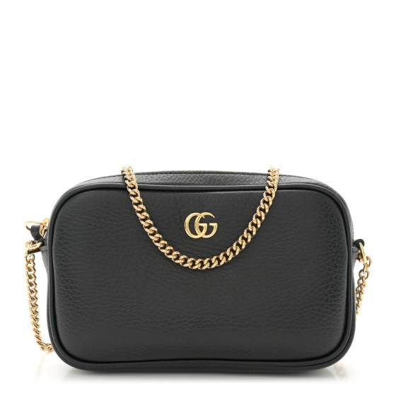 GUCCI Dollar Calfskin Super Mini GG Marmont Chain Shoulder