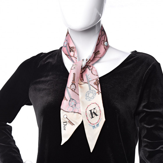 CHRISTIAN DIOR Silk ABCDior K Mitzah Scarf 413743 | FASHIONPHILE