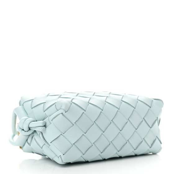 BOTTEGA VENETA Nappa Intrecciato Candy Loop Camera Bag Teal