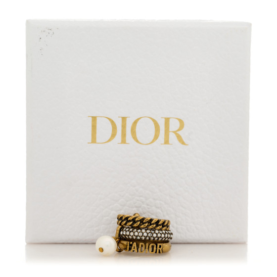 ディオール J’ADIOR リング CHRISTIAN DIOR Crystal Pearl Chain J'adior Ring S 50 5.25