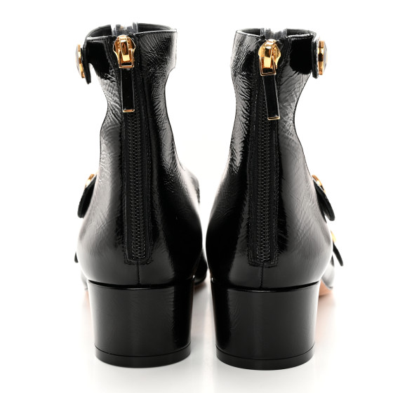 CHRISTIAN DIOR Crinkled Calfskin D-Doll 55mm Ankle Strap