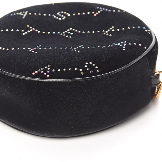 ｽﾃﾗﾏｯｶｰﾄﾆｰ Mini Round Bag Monogram Monogram Velvet Crystal STELLA MCCARTNEY Velvet Crystal Monogram Mini Round