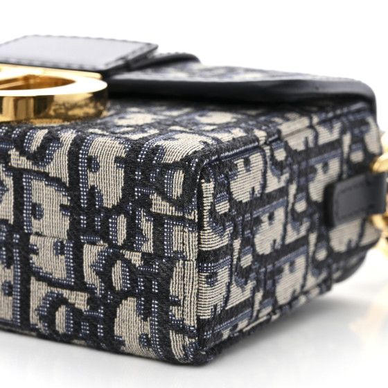 CHRISTIAN DIOR Oblique 30 Montaigne Box Bag Blue 1466455