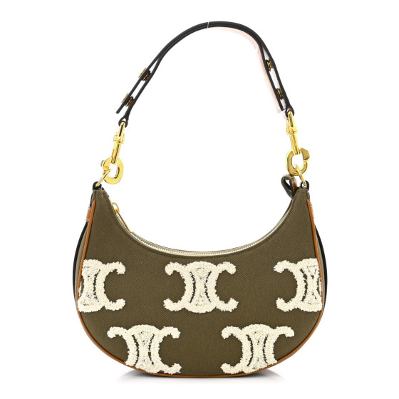 ショルダーバッグ・ポシェット CELINE Ava Medium Triomphe suede shoulder bag CAMEL Women's Medium Ava Triomphe bag in suede calfskin and