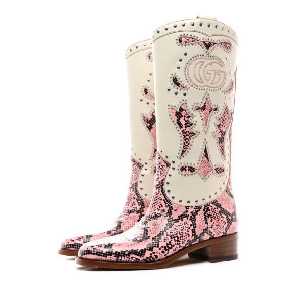 Gucci Western Cowboy Ankle Short Boots Brown Ombre Leather