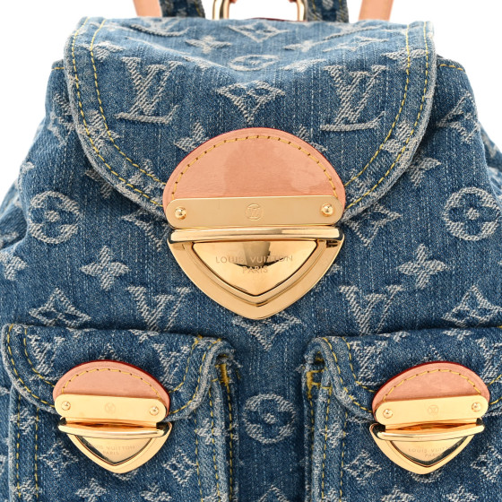 関税込 LV Venice backpack デニム背包 LOUIS VUITTON Denim Venice Backpack Blue 1557062 | FASHIONPHILE