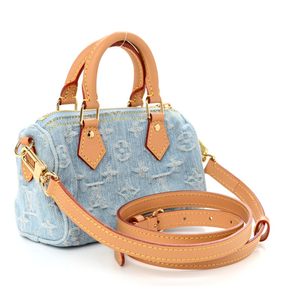 爽やかなデニム【Louis Vuitton】ルイヴィトン ナノスピーディー LOUIS VUITTON Monogram Denim Nano Speedy Sky Blue 1556330