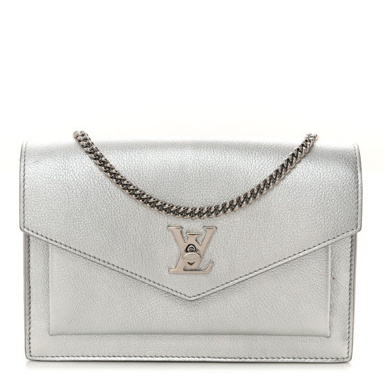 LOUIS VUITTON Metallic Soft Calfskin Mylockme Chain Pochette