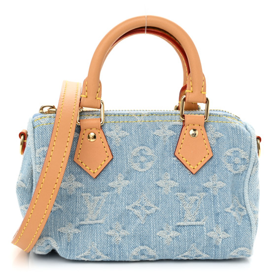 【LOUIS VUITTON】ミニ バムバッグ スカイブルーデニム Louis Vuitton Mini Bumbag Sky Blue Denim in Cotton with Gold