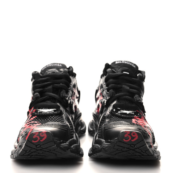 BALENCIAGA - .N. BALENCIAGA Mesh Rubber Graffiti Mens Runner Sneakers 39