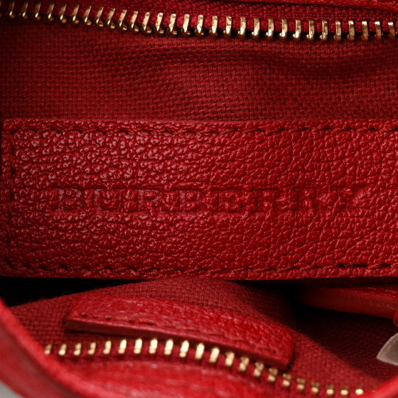 BURBERRY Haymarket Check Mini Hartham Crossbody Red 1558961