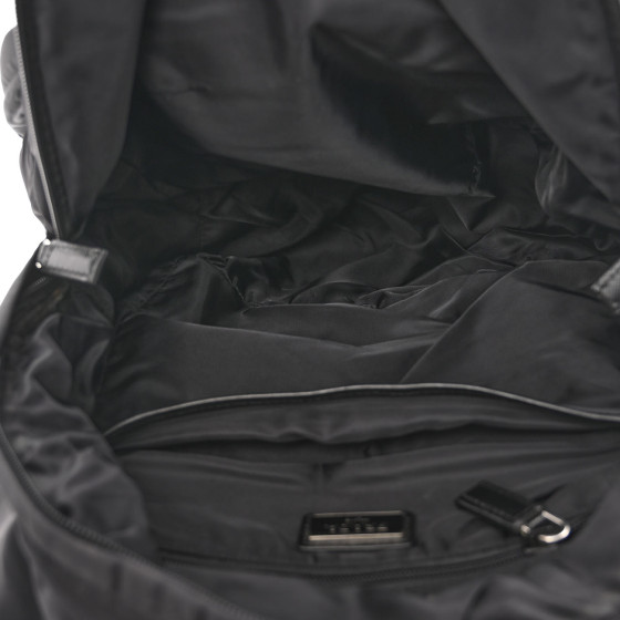 PRADA Nylon Tessuto Logo Patch Backpack Black 1307920