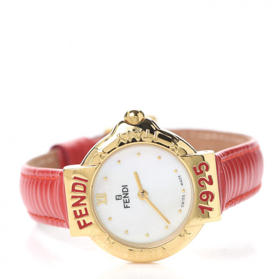 FENDI Stainless Steel Calfskin Mother of Pearl 26mm 430L