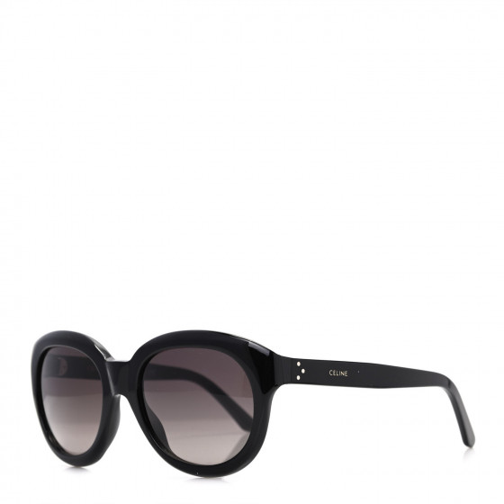 CELINE Acetate Round Sunglasses CL400711 Black 751313