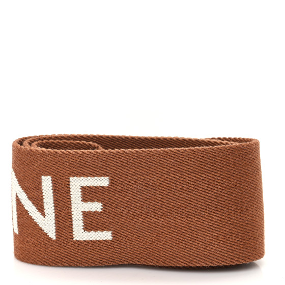 CELINE Jacquard Wool Strap Light Brown 1652387 | FASHIONPHILE