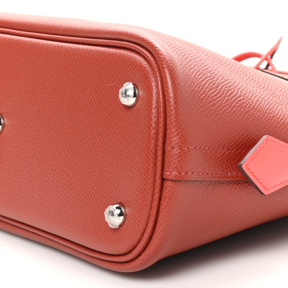 HERMES Epsom Tri-Color Mini 1923 Bolide Rouge Venetian Rouge